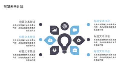 簡約科技風企業商務營銷策劃PPT模板
